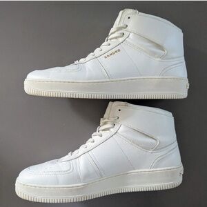 Men’s Sandro Paris authentic size 43 white genuine leather/rubber sole sneaker